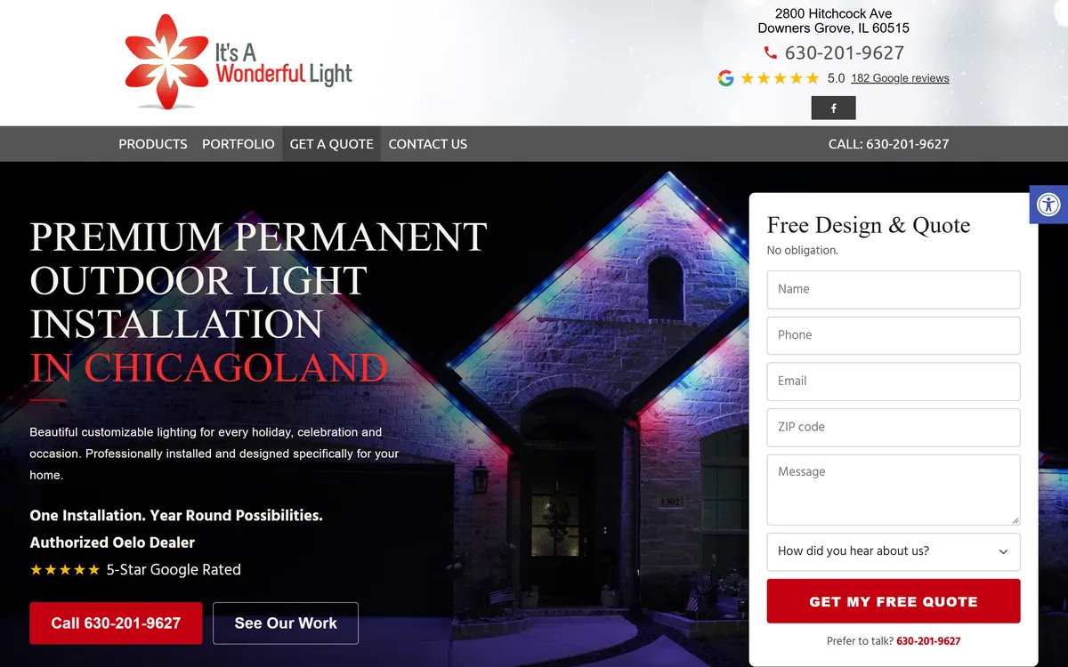 Home page of iawlpermanent.com on a desktop browser
